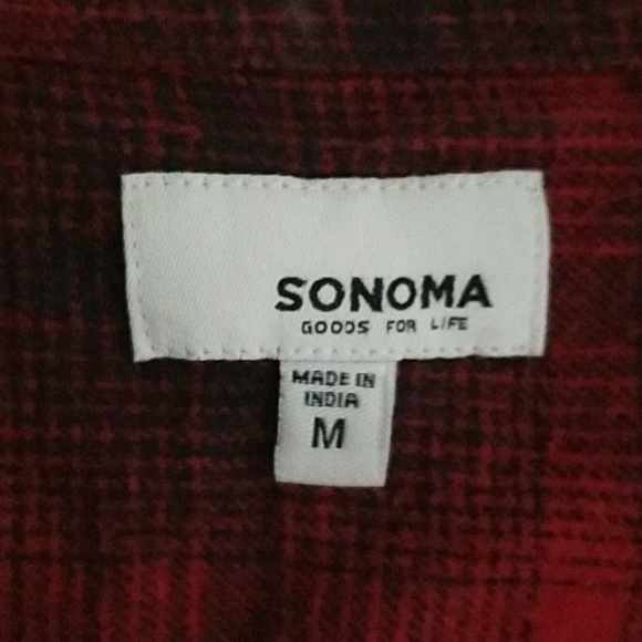 BACK-TO-SCHOOL Sonoma Flannel Shirt Size M - Picture 2 of 4